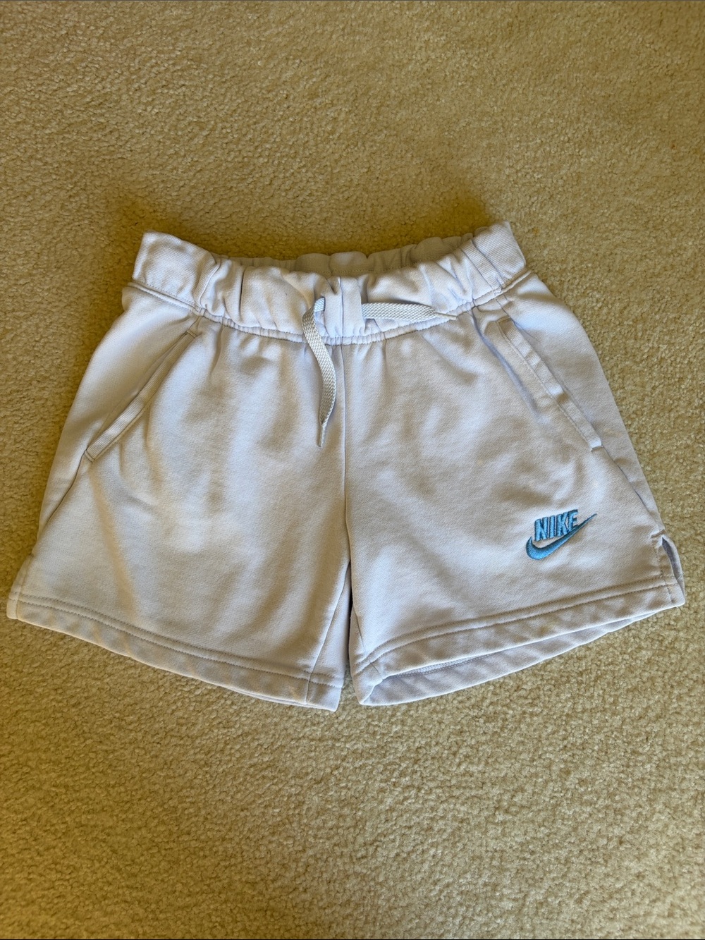 Youth Pale Blue Nike Fleece Shorts